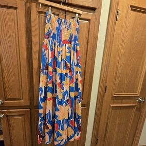 Colorful Floral Maxi Skirt